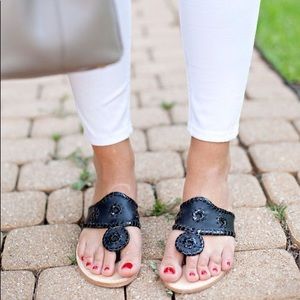 Jack Rodgers Black Patent Flip Flop